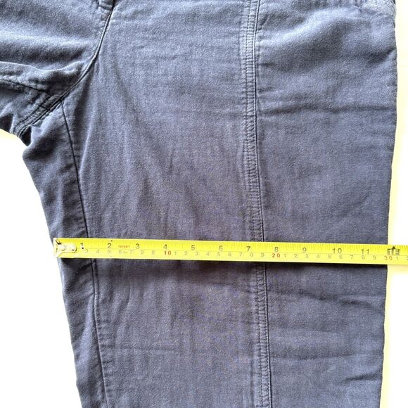 J Jill Stretchy Waist Pockets Roll Tab Leg Cotton Tapered Pants Blue - Picture 8 of 12